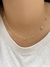 Choker coração duplo banho ouro 18k - comprar online