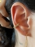 Piercing zirconia 1 fila ouro