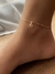 Tornozeleira zircônia banho Ouro 18K - comprar online