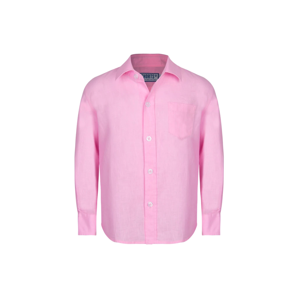 CAMISA DE LINHO MILOS INFANTIL ROSA
