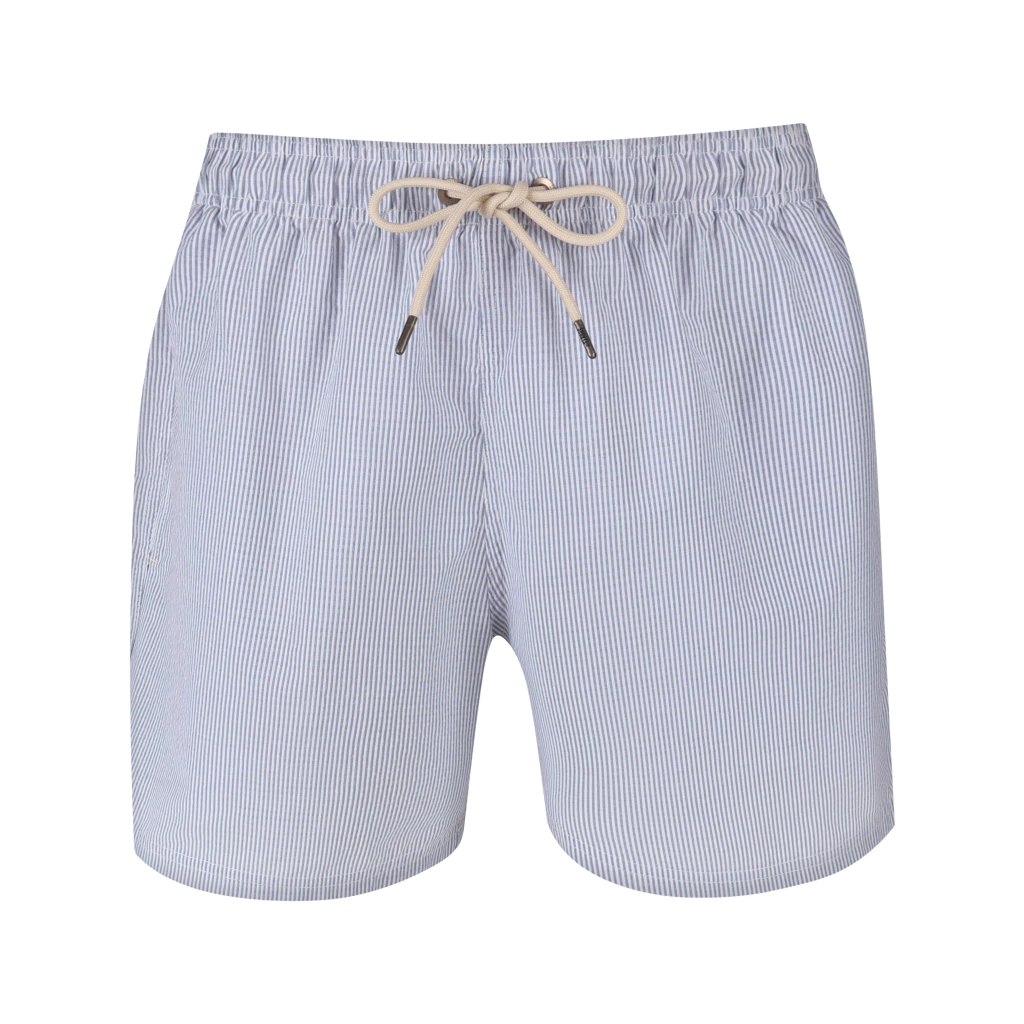 Shorts Regular Listras Azul