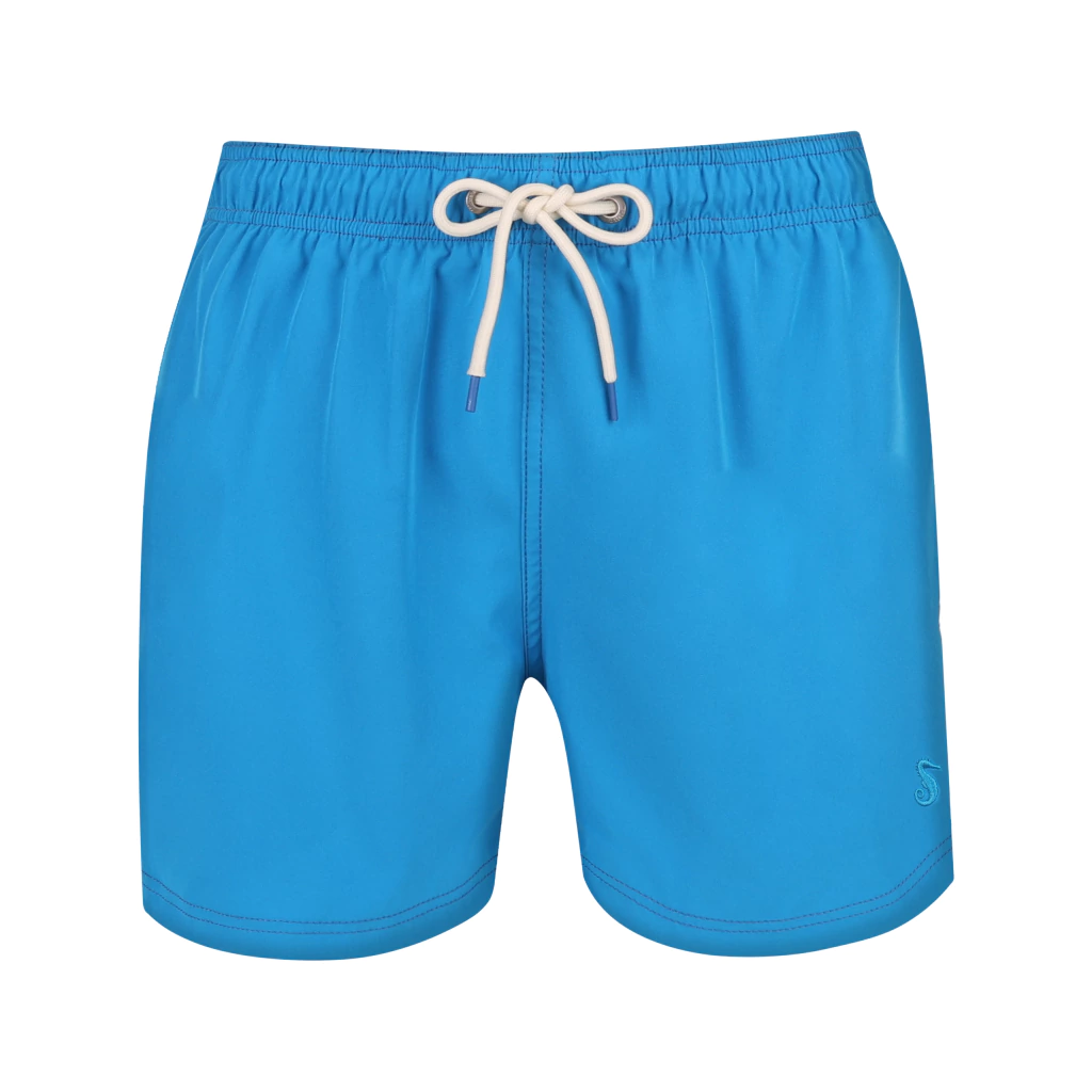 Shorts Liso Elastano Azul