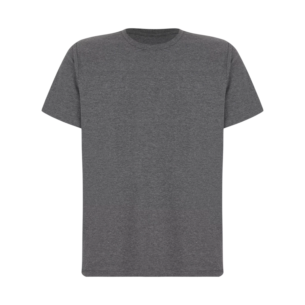 Camiseta Gola Careca Fio Egípcio Mescla Escuro