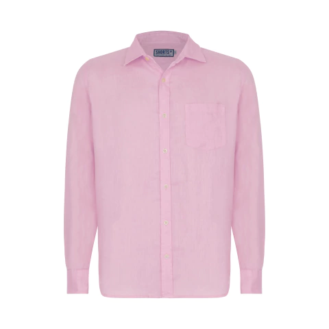 Camisa 100% Linho Rosa