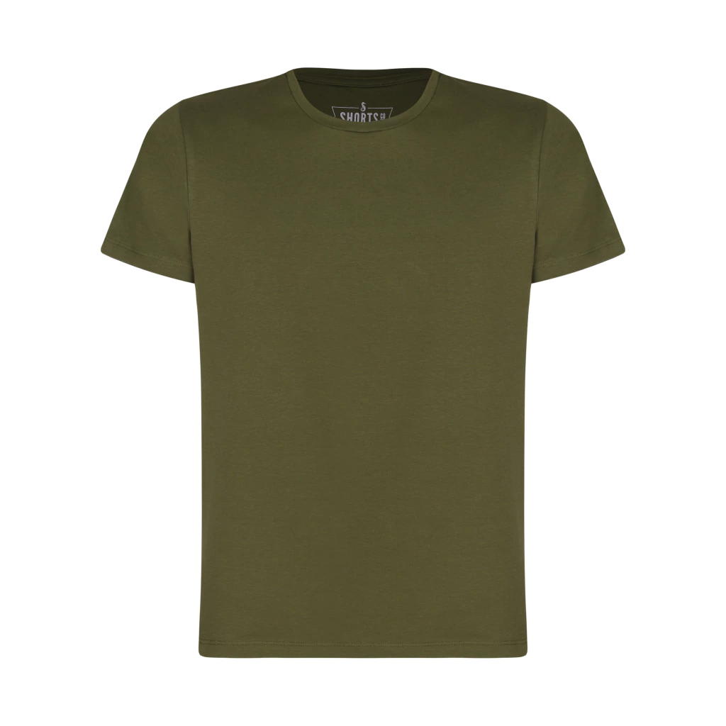 Camiseta Gola Careca Fio Egípcio Verde