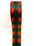 FIta xadrez gorgurão verde escuro/vermelho 38mm - 2 metros