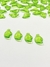 Pingente folha verde falciforme translúcido - 20g