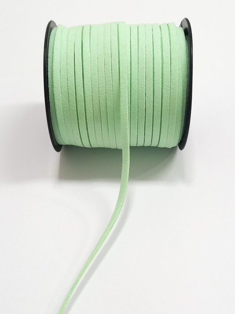 Corino liso 4mm verde bebê - 1 metro