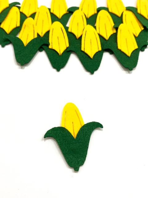 Aplique espiga de milho 54x45mm - 1 unidade