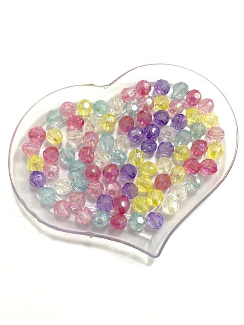 Pérola sextavada colorida 8mm - 20g