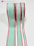 Fita Sinimbu pespontada verde com rosa 10m 1814 - C05