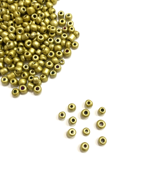 Miçanga tradicional miçangão (dourado) 20g