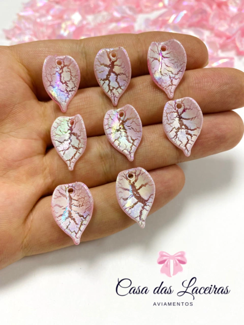 Folha craquelada furta cor 10 unidades