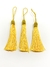 Pingente Tassel amarelo ouro 90mm - 2 unidades