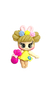 Aplique Boneca biscuit Vestido Amarelo Com Ovo de páscoa - comprar online