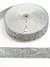 Fita Lurex esponjada prata 38mm - 1 metro