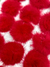 Pompom pelinhos base reta 4.5cm (Vermelho) - 2 unidades