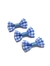 Aplique laço xadrez 28x16mm (Azul claro) - 5 unidades