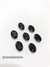 Pedra oval preta 1.3cm pacote 10 unidades