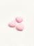 Aplique coração resina 16x14mm - rosa bebê - 4 unidades