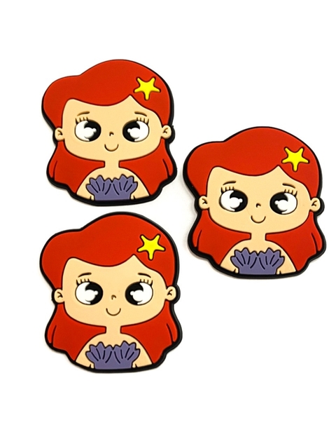 Aplique princesa Ariel emborrachado - 2 unidades