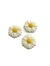 Aplique girassol branco 22mm resina - 5 unidades