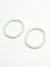 Pulseira com cristal 8mm branco irisado - 2 unidades