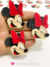 Aplique Minnie laço vermelho acrílico - 2 unidades