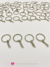 Argola para chaveiro com corrente níquel 28mm - 5 unidades