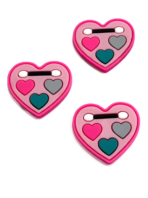 Aplique Barbie maquiagem pink neon emborrachado - 2 unidades