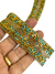 Manta strass bordada verde água/dourado 45cmx3cm - 1 unidade - comprar online