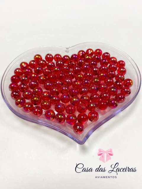 Pérola translúcida irisada 8mm - 20g