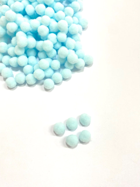 Pompom 10mm Azul bebê - 50 unidades