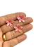 Aplique flor acrílico salmão rosado - 10g aprox. 34 unidades