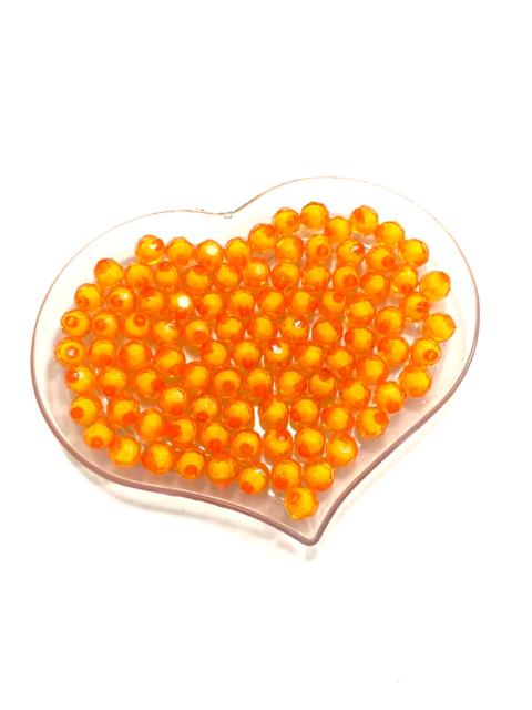 Pérola translúcida globinho Laranja - 20g