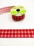 Fita estampa Xadrez vermelho/verde Artfitas 38mm - 5 metros