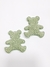 Aplique urso veludo 5x5,5cm - 2 unidades