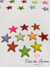 Aplique estrelas do mar colorida 33x34mm 4 unidades