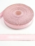 Fita yama detalhe acetinado rosa bebê com borda dourada 38mm - 2 metros