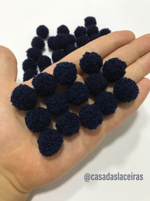Pompons de lã 2cm 10 unidades