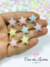 Miçangas estrela transparentes foscas candy - 10 unidades