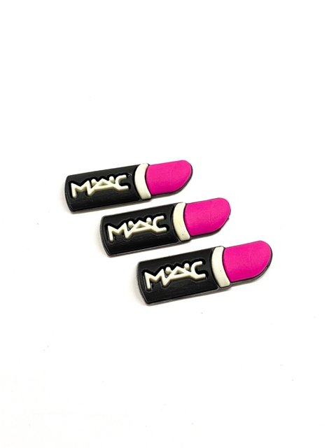 Aplique batom pink emborrachado - 2 unidades