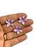 Aplique flor acrílico lilás - 10g aprox. 34 unidades