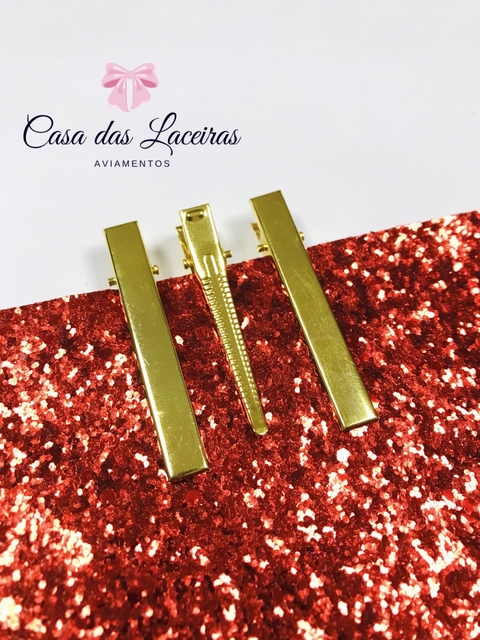 Bico de pato dourado 5,5cm 10 unidades