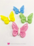 Aplique borboleta decorada 3d acrílico miolo branco