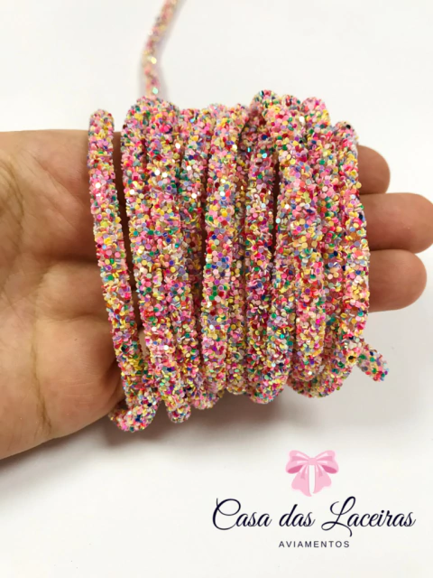 Tubo de strass colorido ( fruit color ) 50cm