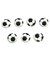 Aplique bola de futebol Brasil 1,5cm emborrachado - 8 unidades