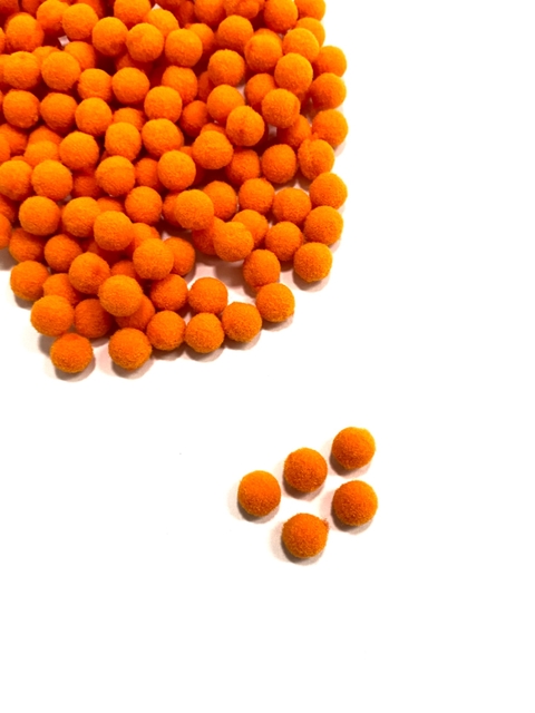 Pompom 1cm Laranja - 50 unidades