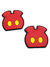 Aplique short mickey emborrachado 40x40mm - 2 unidades