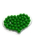 Pérola leitosa 12mm verde bandeira - 20g
